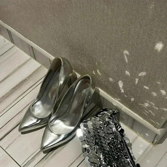 Nasty Gal Shoes - Shoe Cult by Nastygal Silver/ Metalic Heels